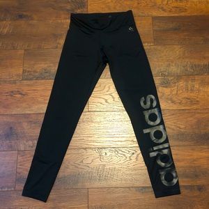 Adidas Black Leggings Climalite Small Run Walk